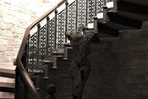 Muted_stairway statue
